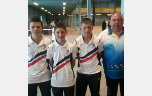 Luc Gavrel, Jason Delassus et Mathieu Ponthou ( AS MARCK) Champions de France Cadets 2013