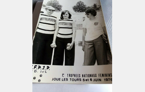 championnes du Nord-pas de Calais 1976
Chantal Billot et Catherine Bertout 