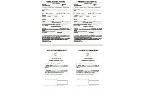 Renouvellement des licences pour 2021