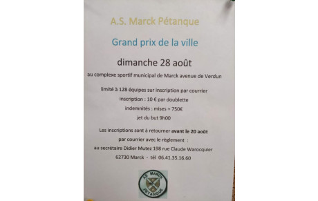 GD pric de  AS MARCK   28 AOUT 2022
