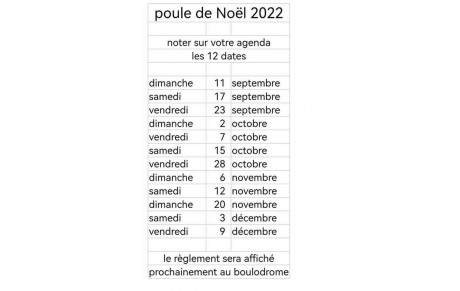 Poule de Noël 2022