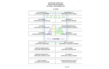 1/8ème de finale de la coupe des aînés 2023 